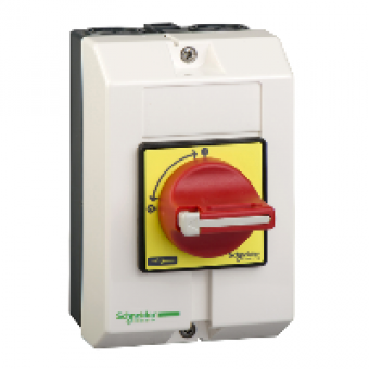 VCFXGE2 - TeSys VARIO - enclosure - for V3 V4 - red rotary handle - IP65, Schneider Electric VCFXGE2 - TeSys VARIO - enclosure - for V3 V4 - red rotary handle - IP65, Schneider Electric