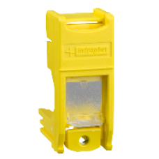VDI9902 - Multi-plus Modular Jack Support Shutter Yellow, Schneider Electric