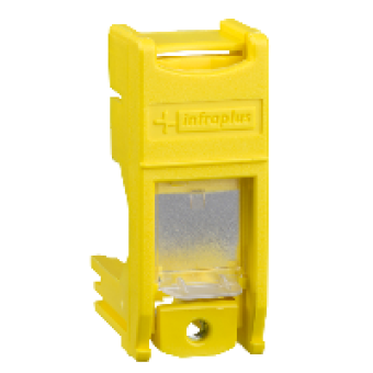 VDI9902 - Multi-plus Modular Jack Support Shutter Yellow, Schneider Electric VDI9902 - Multi-plus Modular Jack Support Shutter Yellow, Schneider Electric