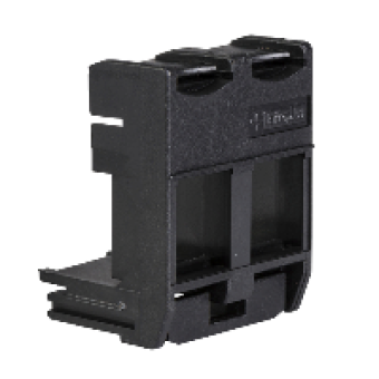 VDI9945 - Multiplus fiber Optic support 2 ports for 2LC duplex adapter Black, Schneider Electric