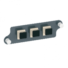 VDIM1550311 - Actassi 19-C Fibre Optic Front Adapters Plate with 3 x LC Dplx Adapters, Schneider Electric