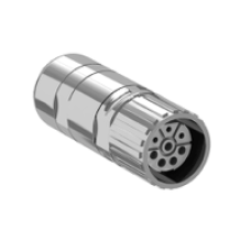 VW3M8215 - M23 industrial connector for creating power cordsets - 1.5 or 2 mm² - set of 5, Schneider Electric