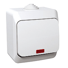 WDE000571 - Cedar Plus - intermediate switch - 16AX locator light white, Schneider Electric