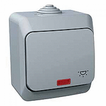 WDE000616 - Cedar Plus - 1pole pushbutton - 16A locator light light symbol grey, Schneider Electric WDE000616 - Cedar Plus - 1pole pushbutton - 16A locator light light symbol grey, Schneider Electric