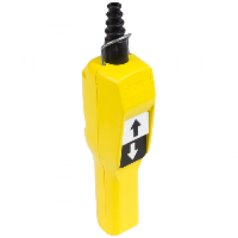 XACA211 - pendant station XAC-A pistol grip - 2 booted push buttons, Schneider Electric