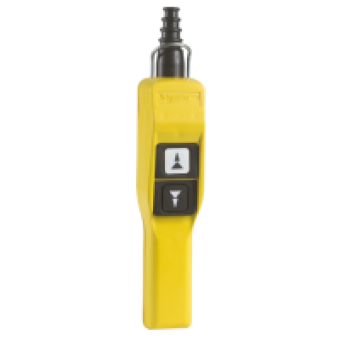 XACA217 - pendant station XAC-A pistol grip - 2 booted push buttons, Schneider Electric