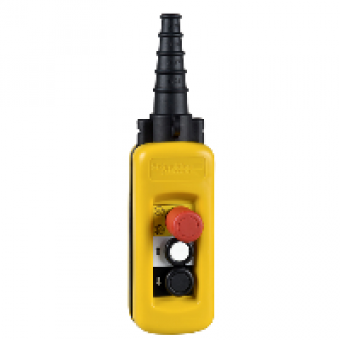 XACA2813 - pendant control station XAC-A - 2 pushbuttons 1 Emergency stop, Schneider Electric