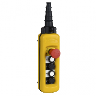 XACA4923 - pendant control station XAC-A - 4 pushbuttons 1 Emergency stop, Schneider Electric