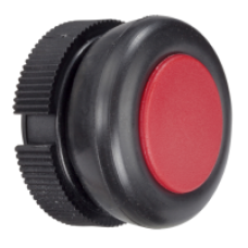 XACA9414 - round head for pushbutton - spring return - XAC-A - red - booted, Schneider Electric