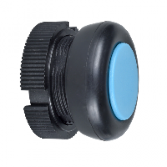XACA9416 - round head for pushbutton - spring return - XAC-A - blue - booted, Schneider Electric