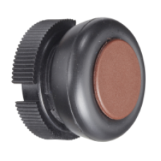 XACA9419 - round head for pushbutton - spring return - XAC-A - brown - booted, Schneider Electric