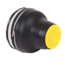 XACB9115 - booted head for pushbutton XAC-B - yellow - 4 mm -25..+70 °C, Schneider Electric