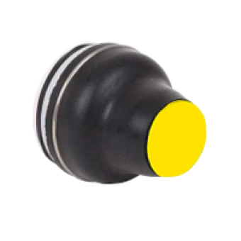 XACB9215 - booted head for pushbutton XAC-B - yellow - 16 mm -25..+70 °C, Schneider Electric