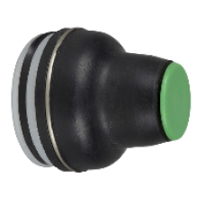 XACB9223 - booted head for pushbutton XAC-B - green - 16 mm -40..+70 °C, Schneider Electric
