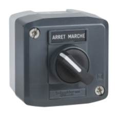 XALD132 - dark grey station - 1 selector switch Ø22 standard handle 1NO, Schneider Electric