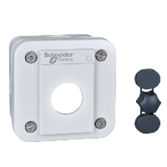 XALE1 - empty control station - light grey base and cover, Schneider Electric