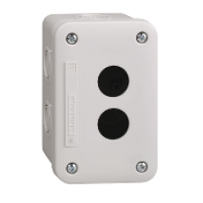 XALE2 - empty control station - light grey - 2 cut-outs - IP54 - for XB7 Ø 22 mm, Schneider Electric