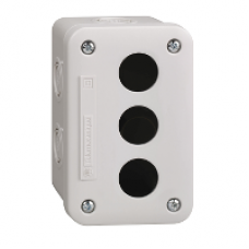 XALE3 - empty control station - light grey - 3 cut-outs - IP54 - for XB7 Ø 22 mm, Schneider Electric