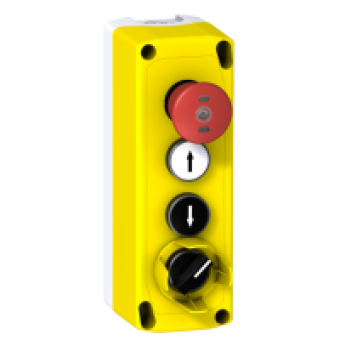 XALFK4001 - Top of car box XALF for lift inspection - 2 flush pushbuttons - spring return, Schneider Electric XALFK4001 - Top of car box XALF for lift inspection - 2 flush pushbuttons - spring return, Schneider Electric