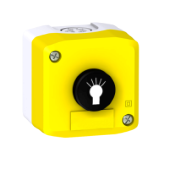 XALFKA2535 - hoistway box XAL-F for lift inspection - 1 flush pushbutton - 1 NO + 1 NC, Schneider Electric