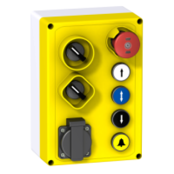 XALFP7005E - Top of car box XALF for lift inspection - 4 flush pushbutton - spring return, Schneider Electric XALFP7005E - Top of car box XALF for lift inspection - 4 flush pushbutton - spring return, Schneider Electric