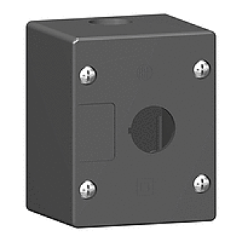 XALG01 - empty control station - severe environments-black-1 cut-out-1 vertical opening, Schneider Electric