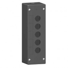 XALG05 - empty control station-severe environments-black-5 cut-outs-5 vertical openings , Schneider Electric