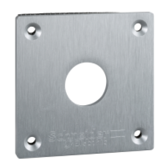 XAPE301 - drilled front plate - XAP-E - metal - 1 opening, Schneider Electric