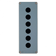 XAPM4506 - die-cast empty control station - XAPM - Ø22 - zinc alloy - 6 horizontal openings, Schneider Electric