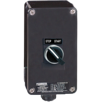 XAWF130EX - control station - XAW-F - metal - 1 NO + 1 NC - black - Start-Stop, Schneider Electric