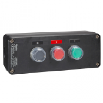 XAWG310EX - control station - XAW-G - plastic - 1 NO - green - three functions, Schneider Electric
