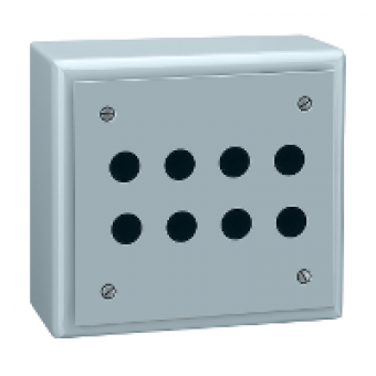 XB2SL42009 - empty control station - XB2-S - metal - 8 openings in 4 columns, Schneider Electric