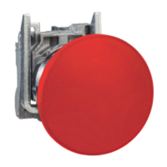 XB4BC42 - complete pushbutton XB4 - Ø22 mm - 1 NC - spring return, Schneider Electric