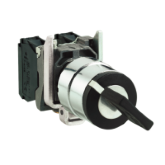 XB4BG2110 - black selector switch key 458A - Ø22 2-position stay put 1NO 600V, Schneider Electric