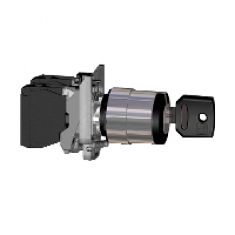 XB4BG41 - black selector switch Ø22 2-position stay put 1NO 600V, Schneider Electric