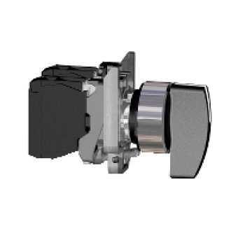 XB4BJ21EX - black selector switch Ø 22 - 2 positions 90°- stay put - 1 NO - ATEX, Schneider Electric