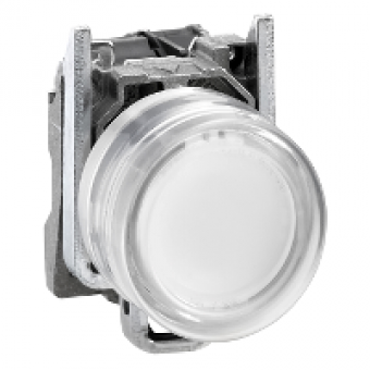 XB4BP183M5EX - white illuminated pushbutton - Ø 22 - 240 V - ATEX, Schneider Electric