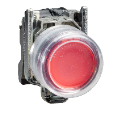 XB4BP482EX - red pushbutton Ø 22 - spring return - for insertion of legend - 1 NC - ATEX, Schneider Electric