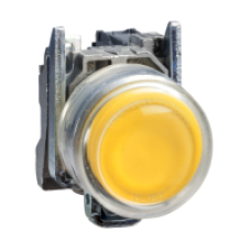 XB4BP583B5EX - yellow illuminated pushbutton - Ø 22 - 24 V - ATEX, Schneider Electric