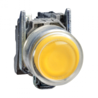 XB4BP583B5EX - yellow illuminated pushbutton - Ø 22 - 24 V - ATEX, Schneider Electric