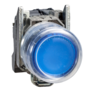 XB4BP683B5EX - blue illuminated pushbutton - Ø 22 - 24 V - ATEX, Schneider Electric
