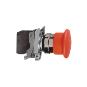 XB4BT845 - Red Ø40 Emergency stop switching off Ø22 latching push pull 1NC+1NO, Schneider Electric