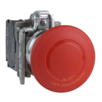 XB4BT845EX - red Emergency stop Ø 22 - mushroom head Ø 40 - push-pull - ATEX, Schneider Electric