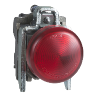 XB4BVB4 - red complete pilot light Ø22 plain lens with integral LED 24V, Schneider Electric