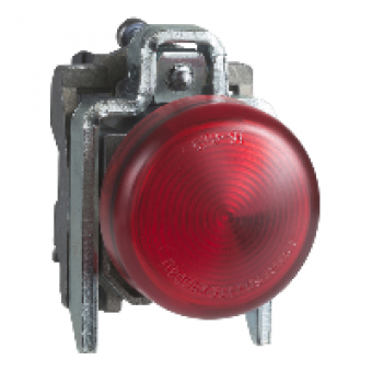 XB4BVB4EX - round pilot light Ø 22 - IP65 - red - integral LED - 24 V - lugs - ATEX, Schneider Electric