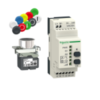 XB4RFA02 - Pk 22mm XB4R programmable rec AC/DC, Schneider Electric XB4RFA02 - Pk 22mm XB4R programmable rec AC/DC, Schneider Electric