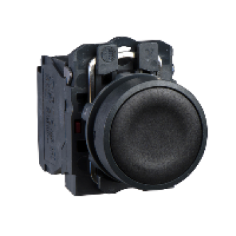 XB5AA25 - black flush complete pushbutton Ø22 spring return 1NO+1NC unmarked, Schneider Electric XB5AA25 - black flush complete pushbutton Ø22 spring return 1NO+1NC unmarked, Schneider Electric
