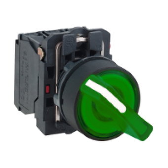 XB5AK123G5 - green complete illuminated selector switch Ø22 2-position stay put 1NO+1NC 120V, Schneider Electric XB5AK123G5 - green complete illuminated selector switch Ø22 2-position stay put 1NO+1NC 120V, Schneider Electric