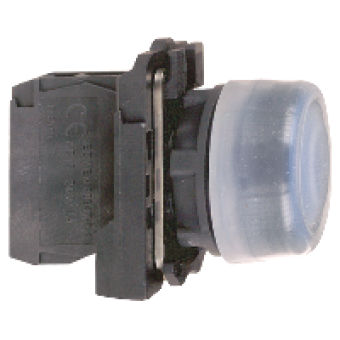 XB5AP61 - blue projecting complete pushbutton Ø22 spring return 1NO unmarked, Schneider Electric XB5AP61 - blue projecting complete pushbutton Ø22 spring return 1NO unmarked, Schneider Electric