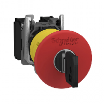 XB5AS9442 - red Ø40 Emergency stop switching off pushbutton Ø22 latching key release 1NC, Schneider Electric XB5AS9442 - red Ø40 Emergency stop switching off pushbutton Ø22 latching key release 1NC, Schneider Electric